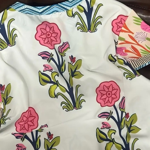 Floral printed short sleeve summer top - Picture 5 of 8